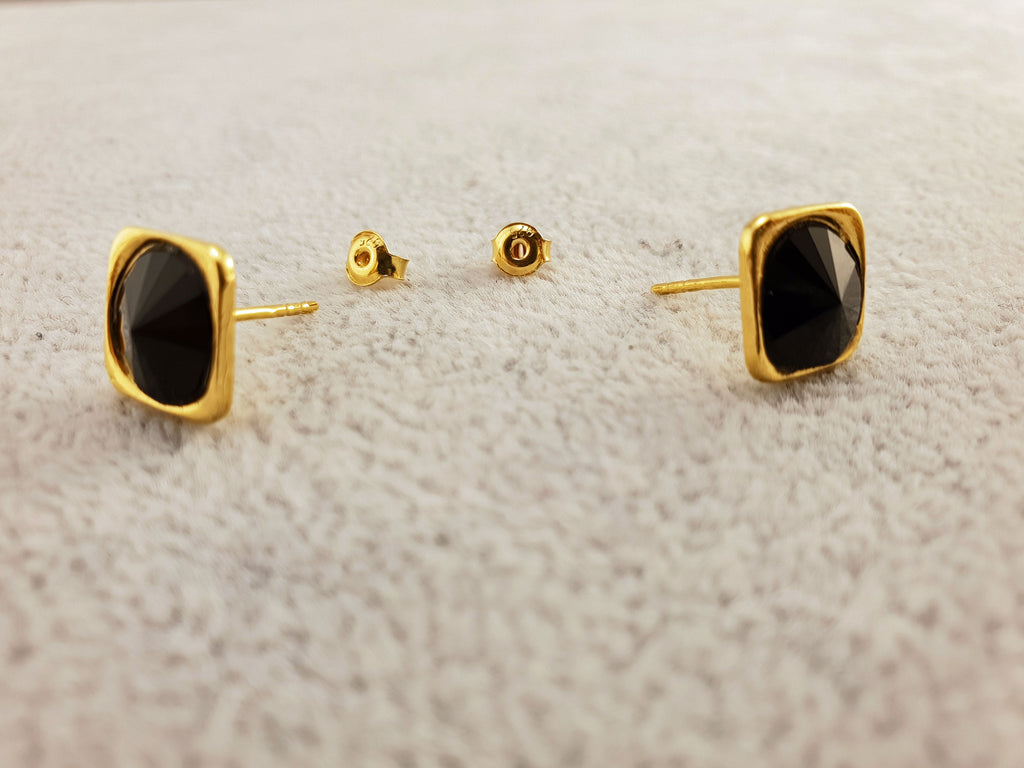 Swarovski Earrings - Jet Black - By Janine Jewellery