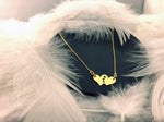 Necklace Heart Pendant ,925 Silver ,Gold Plated 24K - By Janine Jewellery