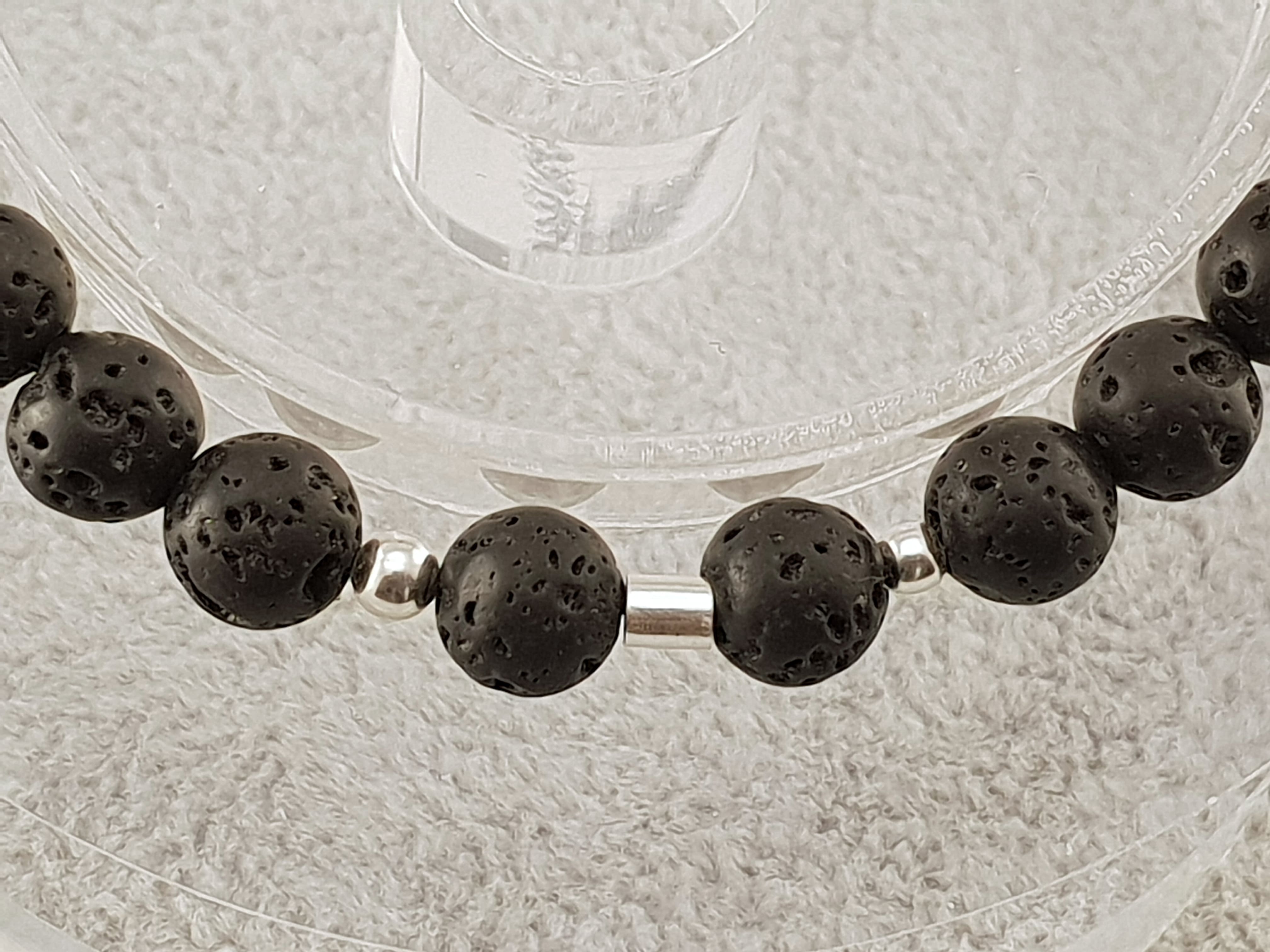 Lava beads - Black - By Janine Jewellery