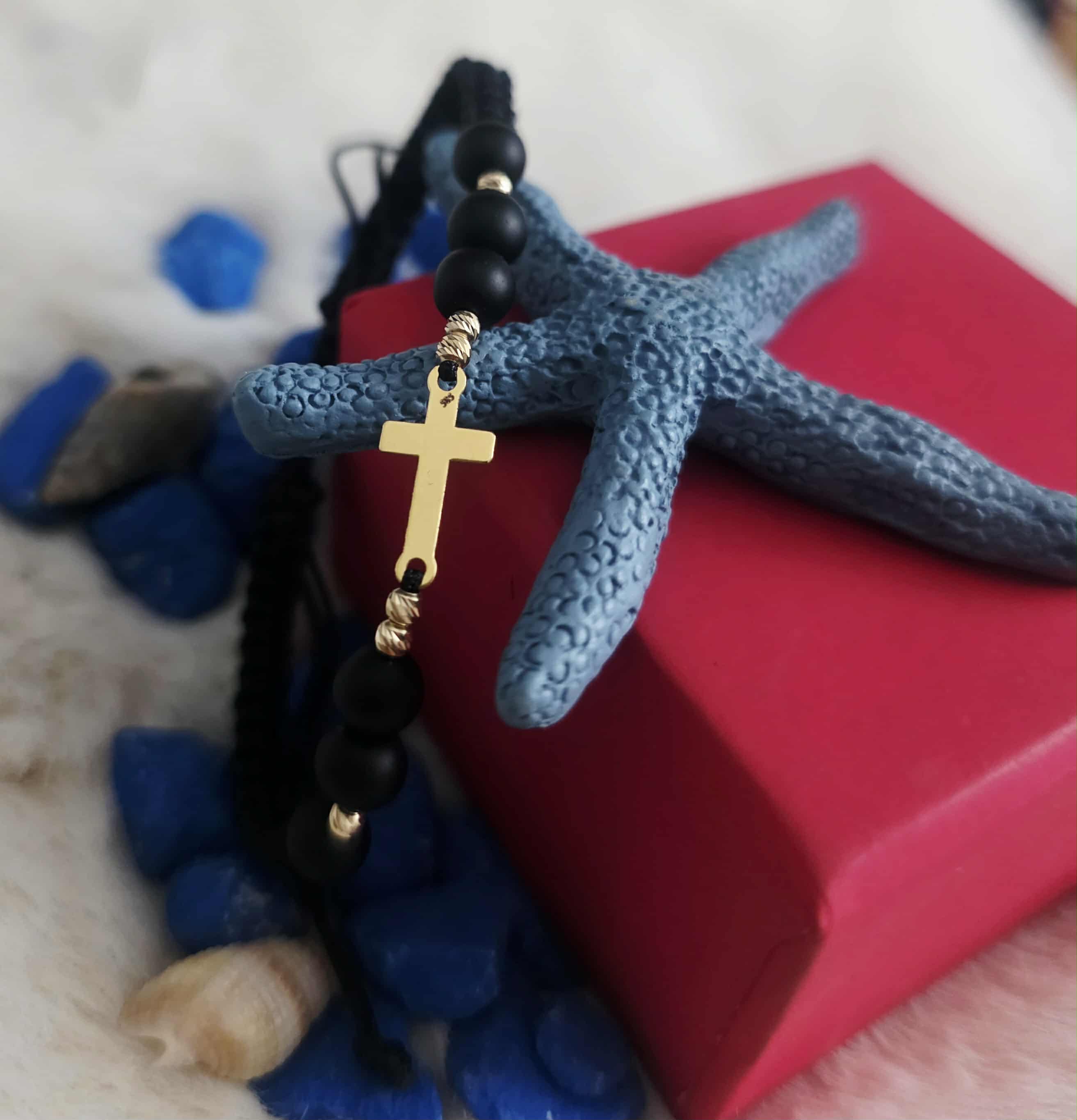 Cross Gold 14k ; Beads