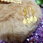 925 Silver , Gold Plated 24k ; Earrings Coin - By Janine Jewellery