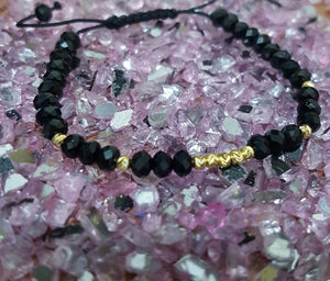 Black beads, Balls Gold 14K