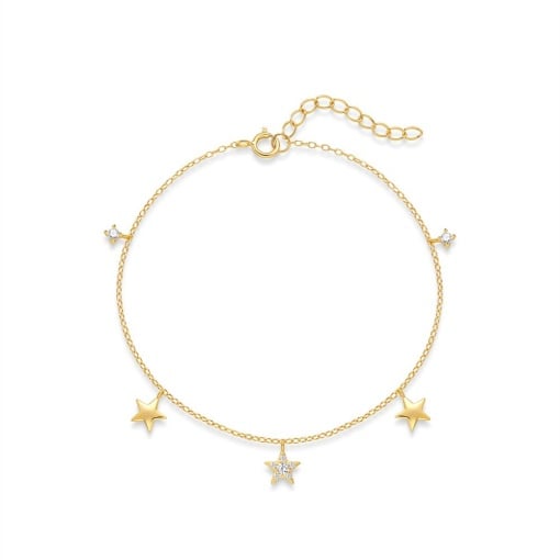 925 silver bracelet plated with 18K gold