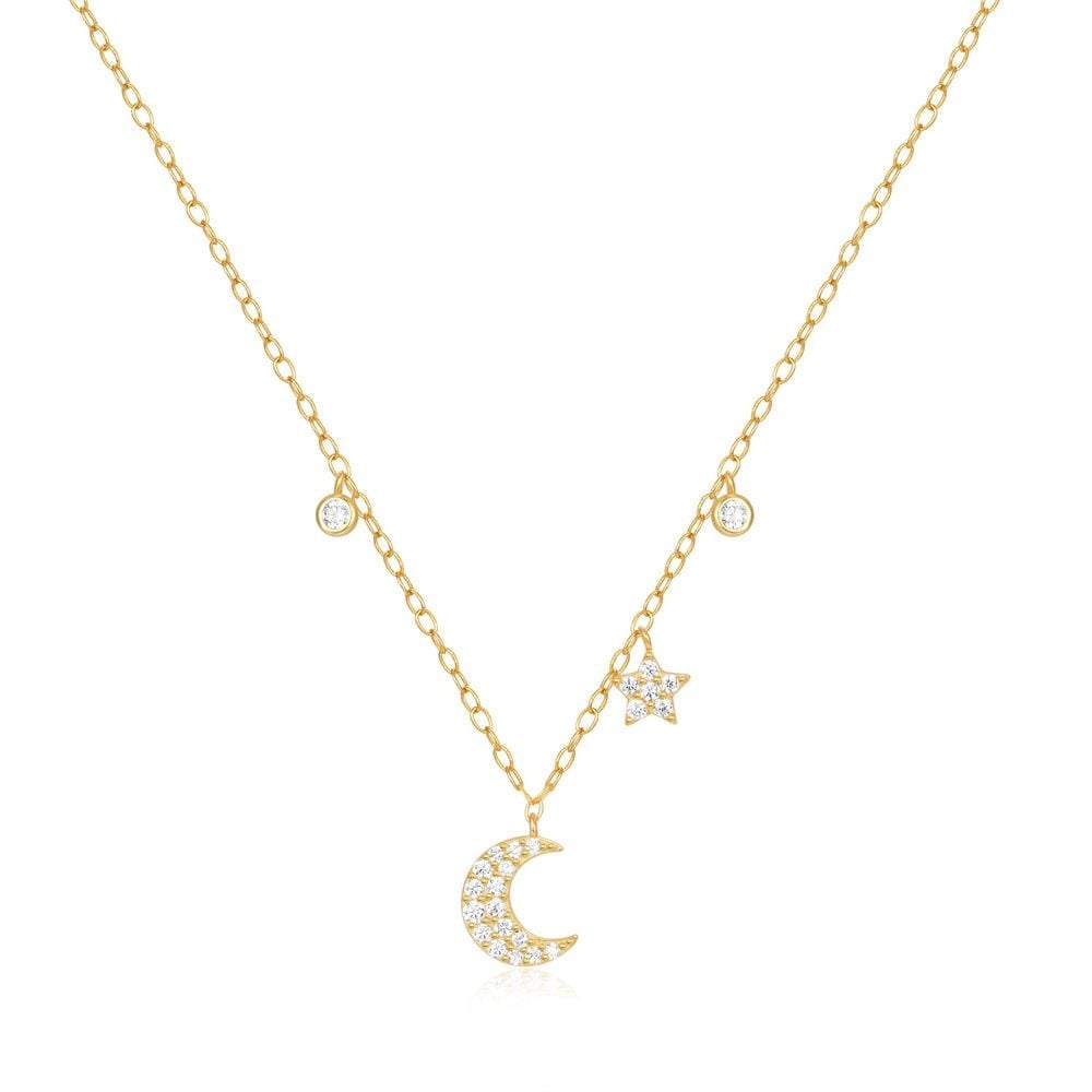 Necklace ,925 Silver ,Gold Plated 18K