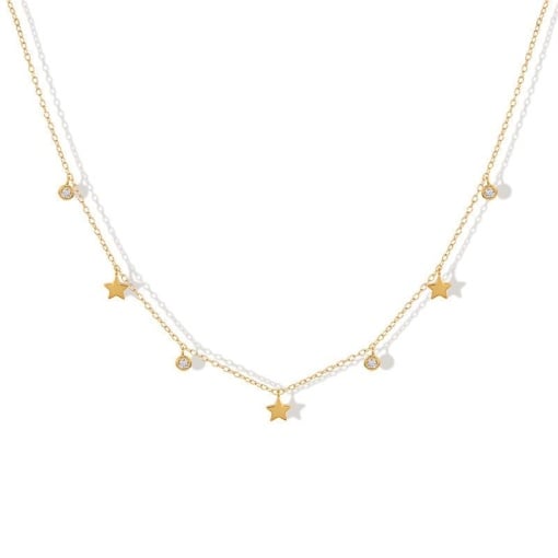Necklace ,925 Silver ,Gold Plated 18K