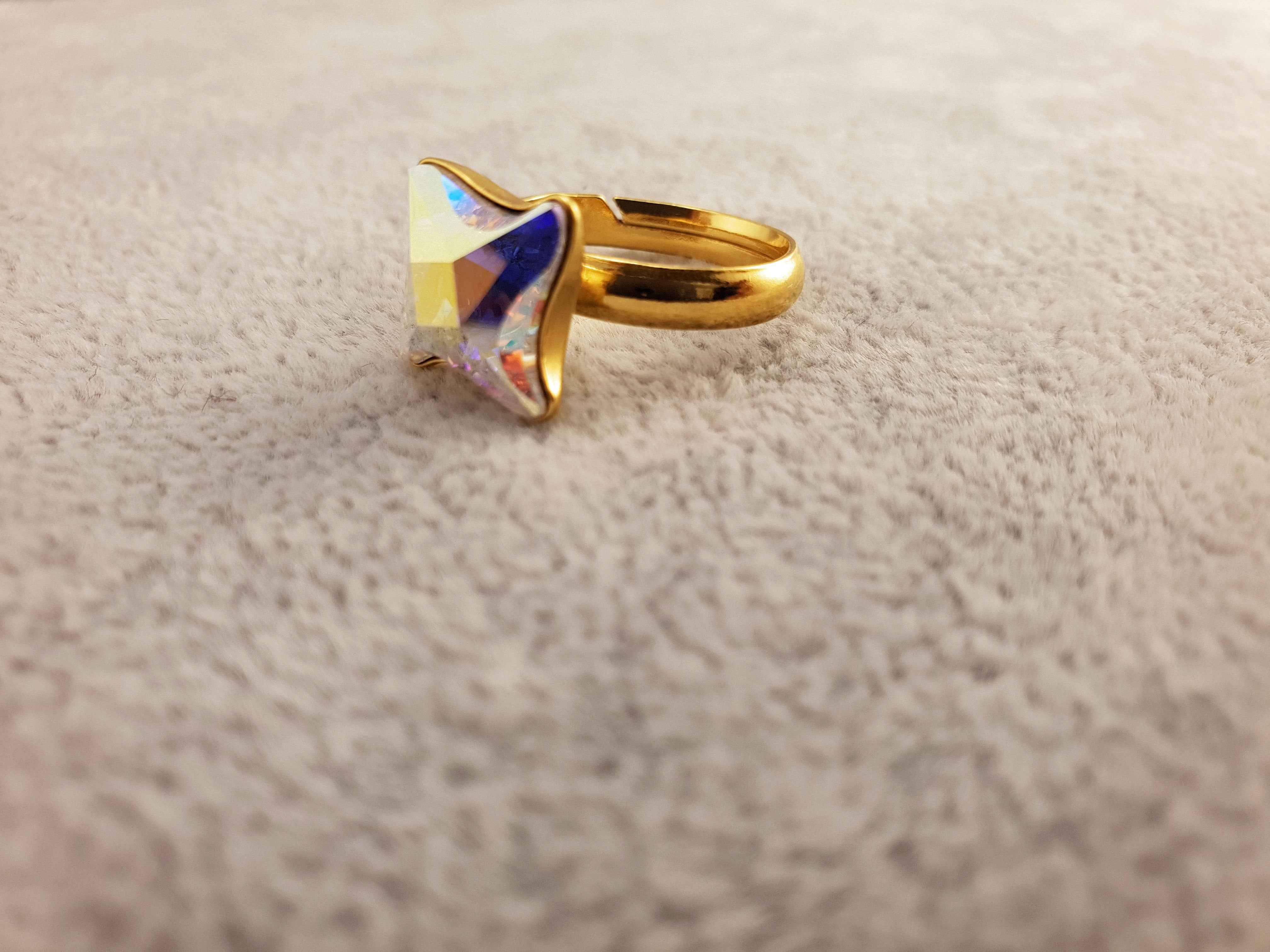 Swarovski Ring - Crystal - By Janine Jewellery