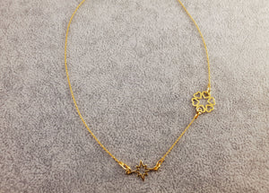 GOLD PLATED 24K - SIX HEARTS & STAR - By Janine Jewellery