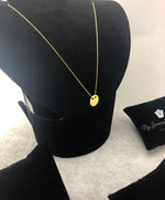GOLD PLATED 24K NECKLACE - GOLDEN COIN - By Janine Jewellery