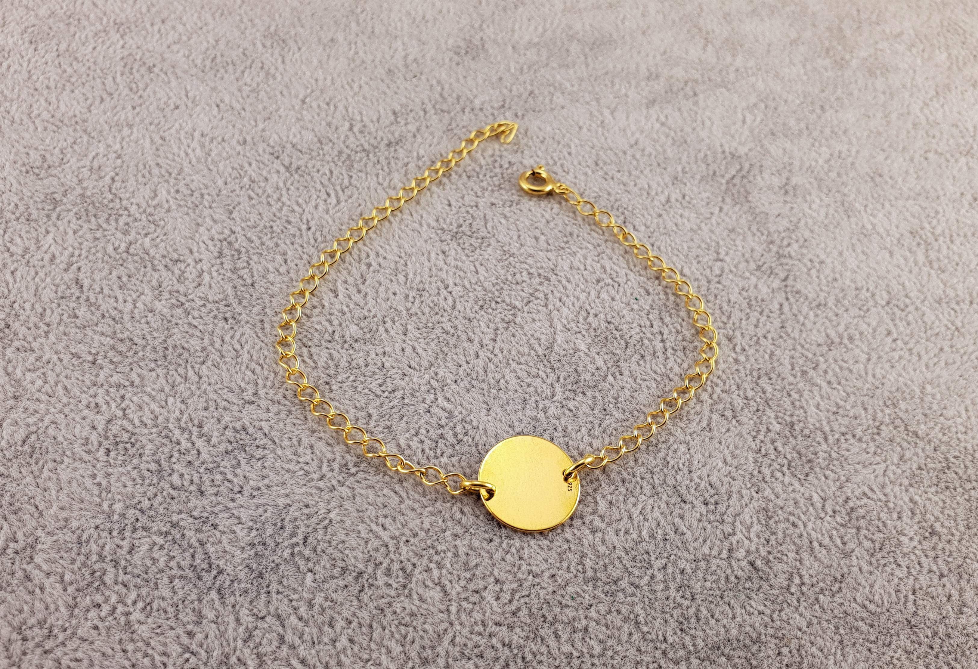 GOLD PLATED 24K BRACELET - GOLDEN COIN - By Janine Jewellery