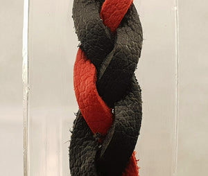 Woven Leather | BLACK AND RED - By Janine Jewellery
