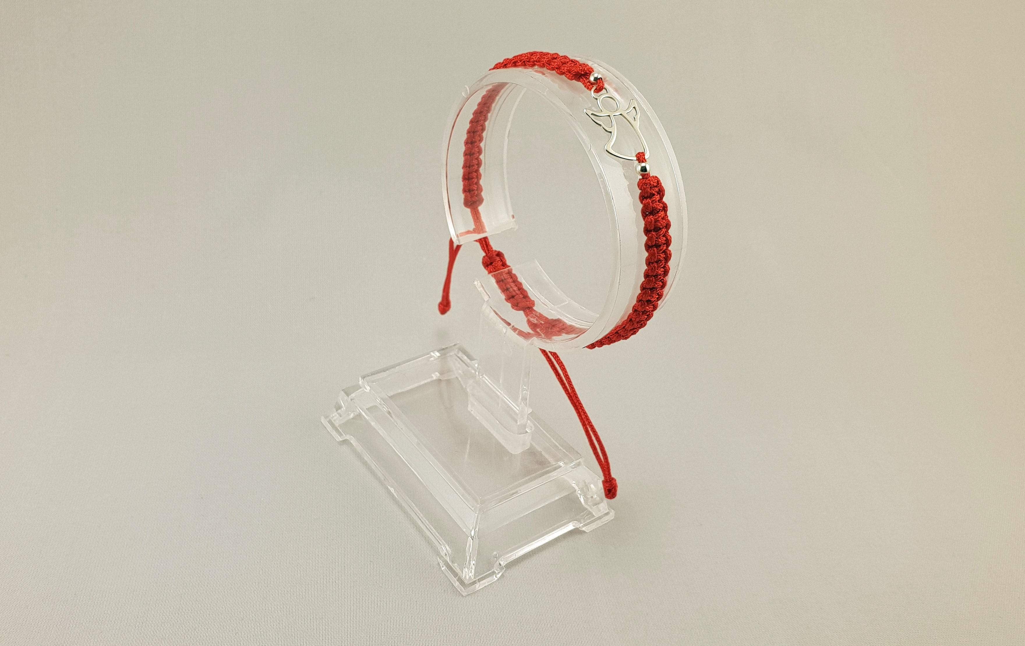Woven Bracelet - SILVER ANGEL | RED - By Janine Jewellery