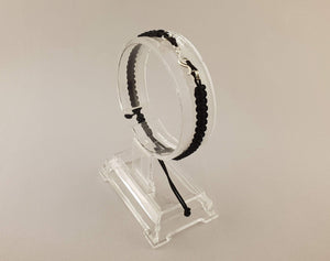Woven Bracelet - SILVER SNAKE | BLACK - By Janine Jewellery