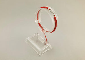 Woven Bracelet - SILVER INFINITY SHINE | RED - By Janine Jewellery