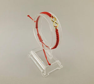 Woven Bracelet - INFINITY FLOWER | RED - By Janine Jewellery