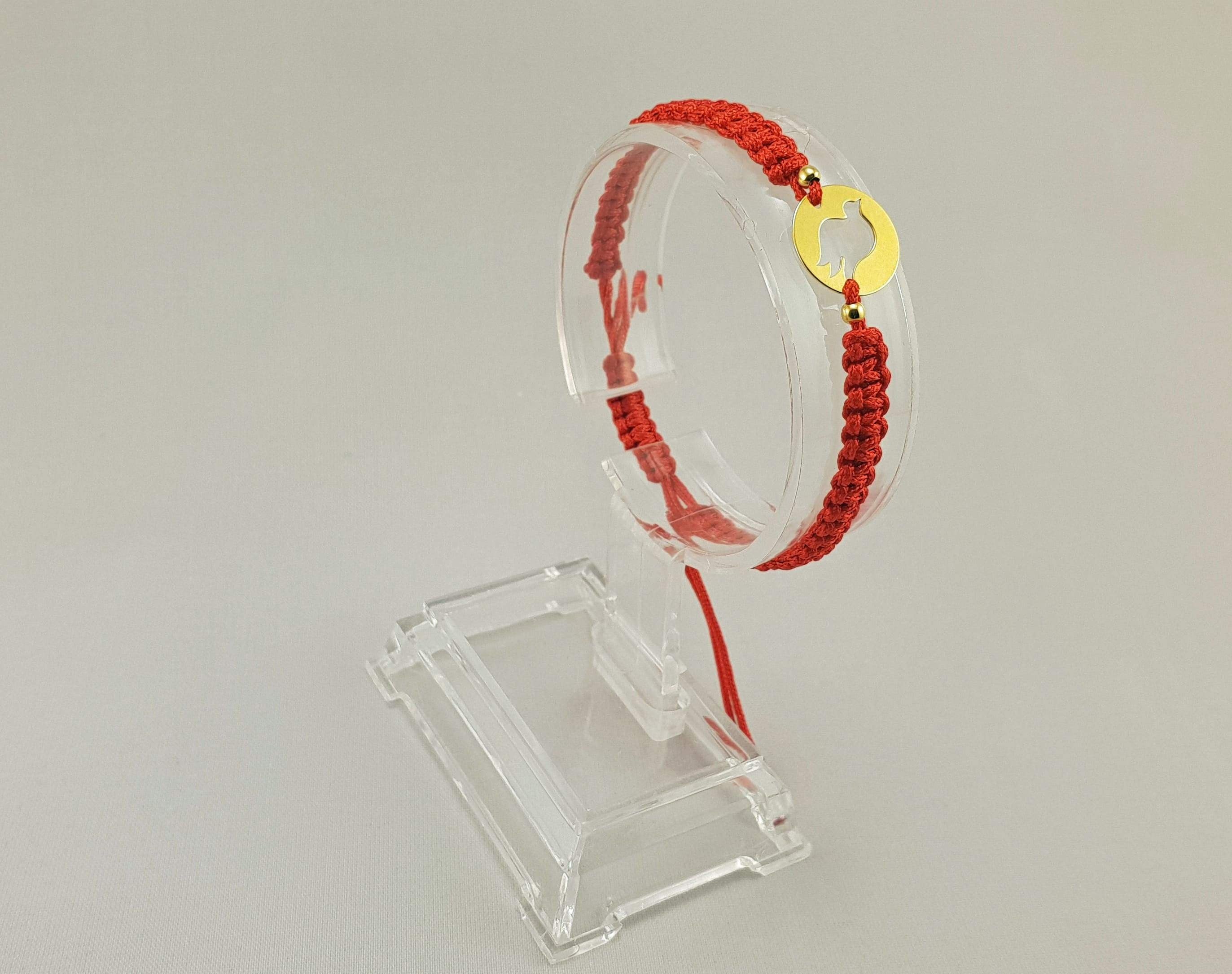 Woven Bracelet - BIRD COIN | RED - By Janine Jewellery