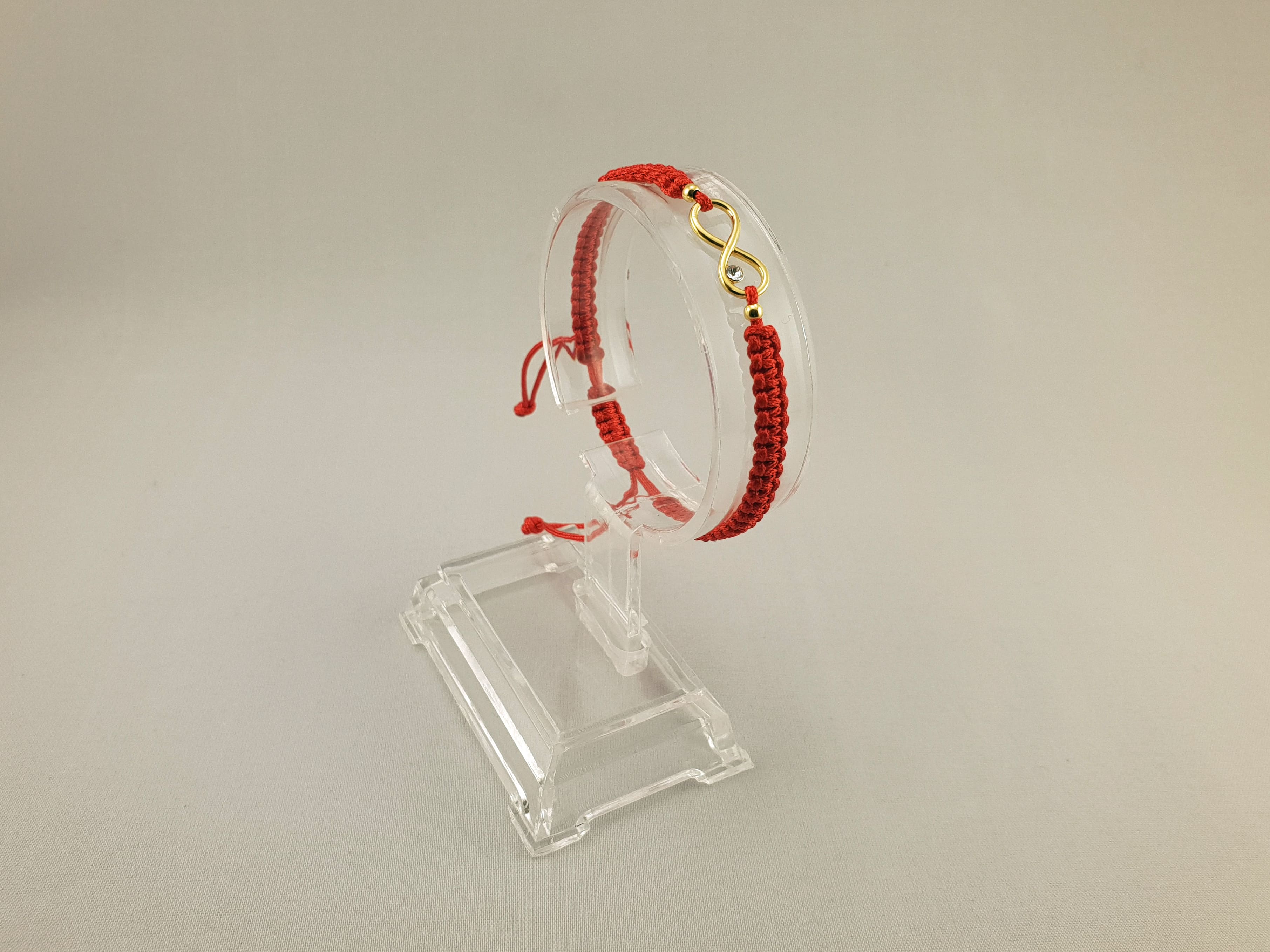 Woven Bracelet - INFINITY SHINE | RED - By Janine Jewellery