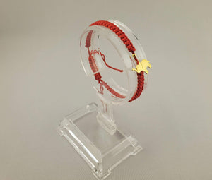 Woven Bracelet - LUCKY ELEPHANT 2 | RED - By Janine Jewellery
