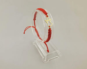 Woven Bracelet - GOLD ANGEL | RED - By Janine Jewellery
