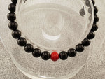 Agate beads - Black and Red 2 - By Janine Jewellery