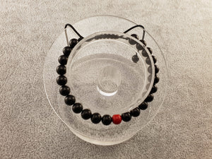 Agate beads - Black and Red 2 - By Janine Jewellery