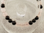 Agate and quartz - Black and Rose - By Janine Jewellery