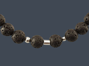 Lava beads - Black - By Janine Jewellery