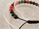 Agate beads - Black and Red - By Janine Jewellery
