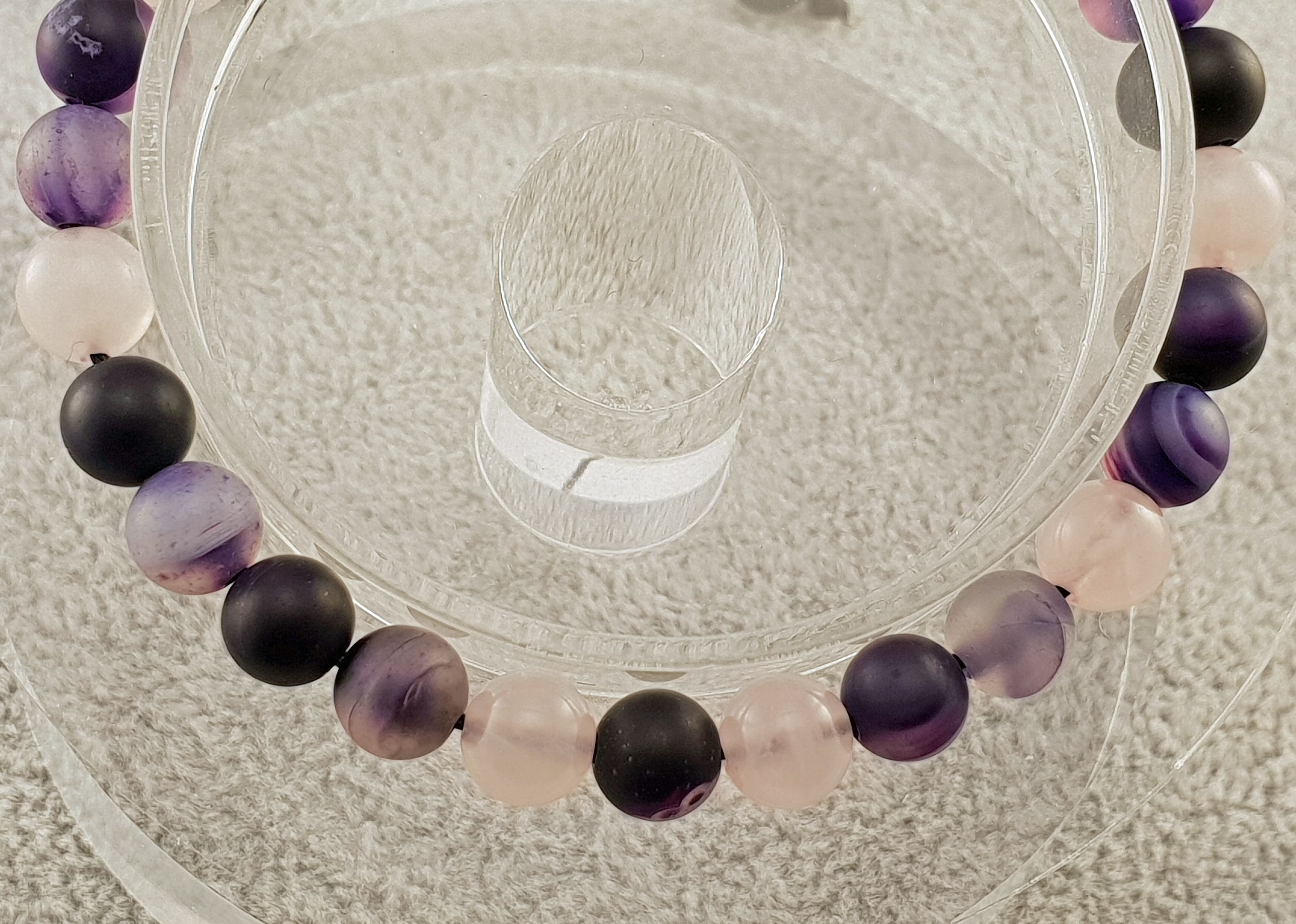 Agate beads - Indigo and White - By Janine Jewellery