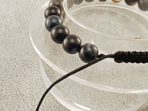 Agate beads - Dyed Black - By Janine Jewellery