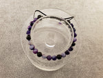 Agate beads - Black and Indigo 2 - By Janine Jewellery