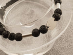 Lava beads - 925 Silver Coin - By Janine Jewellery