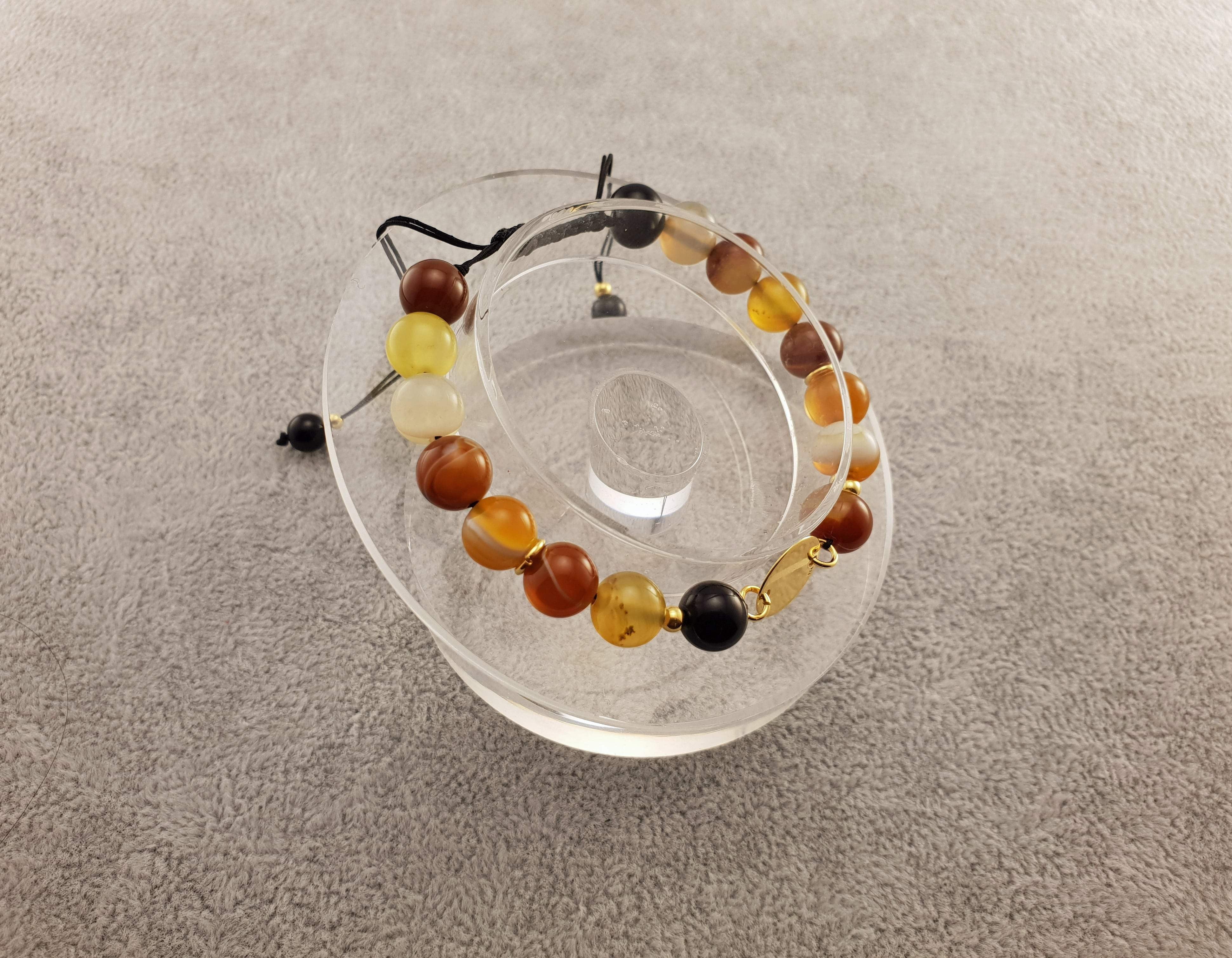 Agate beads - Round - By Janine Jewellery