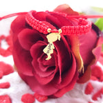 Woven Bracelet - GOLD PLATED 24K LITTLE GIRL | RED - By Janine Jewellery