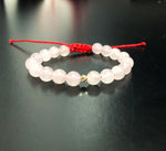 Little girl bracelet Quartz rose - Bead Gold 14k